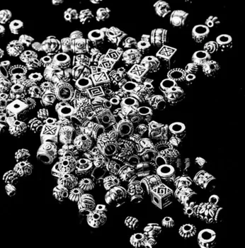 Veľkoobchod Zmiešané O 50g Tibetské Striebro, Starožitné Voľné Perličiek Dištančné Korálky Konektory DIY Šperky Čo Zistenia