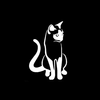 9.1 CM*14 CM Mačiatko Siamské Mačky Cute Pet Zvierat Umenie Auto Samolepky Vinyl Odtlačkový Black Silver pre Suzuki Nálepky