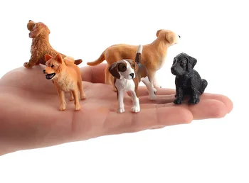 Mini Simulácia Psa Figúrky Animaux Pevné Zvierat Učebných Pomôcok Model Golden Retriever Shiba Inu Biológie Vzdelávanie Hračky Údaje