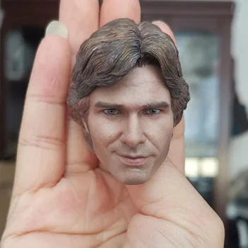 Pre Zber 1/6 Han Solo Head Rezbárstvo S Úsmevom Je Harrison Ford Hlavu Sculpt Uchytenie 12