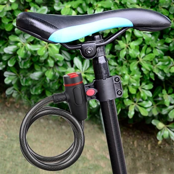 Požičovňa Zámok s 2 Tlačidlo Horský BICYKEL Cestný Bicykel Pevné Anti-Theft Oceľové Drôtené Káblové Zámky Elektrický Motocykel Zámok Príslušenstvo