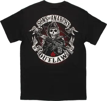 Synovia Anarchie Outlaw Banner smrtka T-Shirt. Prémiová Bavlna Krátky Rukáv O-Krku Mens T Tričko je Nové S-3XL