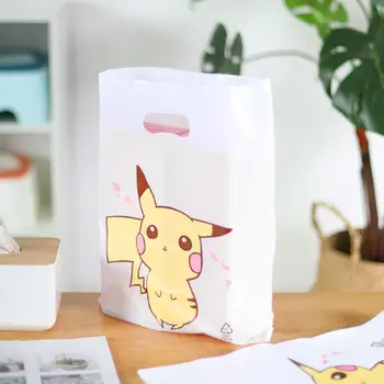Anime Pokémon Pikachu Plastového Vrecka Kabelky Pribrala Oblečením Roztomilý Nákupní Taška Cartoon Malá Taška Balení Taška Darčeková Taška