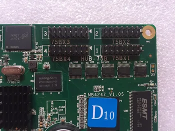 HD-D10 asynchrónne 4*HUB75 dátové rozhranie RGB full farebné led displej, ovládanie kartou,384x64 pixelov,Malá veľkosť obrazovky ovládacieho karty