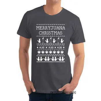 Merryjuana vianoce Vianoce chémie burín Topy Tees Camisas Módne O Krk Vytlačené Na Premium Bavlnená Tkanina Muž Tshirts