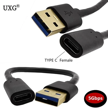 USB A USB napájací Adaptér Kábel, Typ 3.0 Mužského Typu C Ženské Údaje & Nabíjací Konvertor Pre Notebook A PC 0,2 m