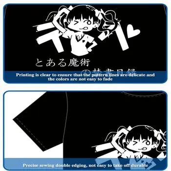 MGFHOME Anime JK Japonsko Aru Majutsu č Index Shirai Kuroko T-Shirt Cosplay Black Topy Tee Ženy Muži Tričko tričko tričko Roztomilý