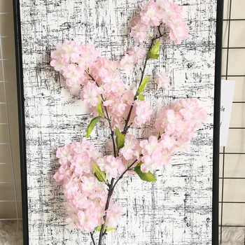 Japonská Sakura Umelý Kvet Rastlinné Steny Čerešňové Kvety INY Štýl Jar Rastlín Bonsai DIY Domáce Svadobné Dekorácie