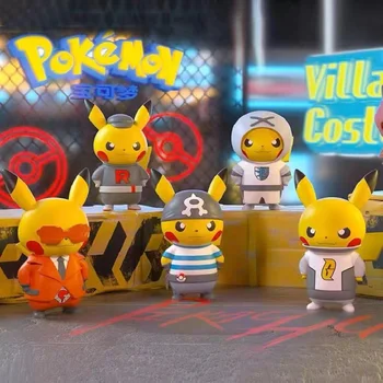Skutočné Box Pokémon Pikachu Žart Zdobiť Ploche Series Údaje Hračku, Ozdoby, Anime Postavy Model Bábiky Deti Na Vianoce, Narodeninové Darčeky