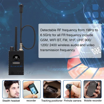 Upgrade G328B RF Signálu Detektora, Wifi, GPS Chybu Mini Anti-Spy Skrytá Kamera Detektora pre GSM Tracker Zariadenie GPS, Radar Rádio Nájsť
