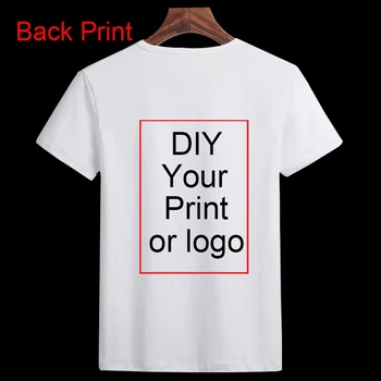 Prispôsobený Tlačiť T-Shirt dámske Dievča DIY Fotografiu, Logo Značky Top Tees T-shirt pánske Chlapca Oblečenie Bežné Krátke tričko