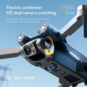 S1S Mini Drone 4K 8K Dual HD Kamera Prekážkou Vyhýbanie Optický Tok Polohy Striedavé RC Dron Skladacia Quadcopter Hračky, Darčeky