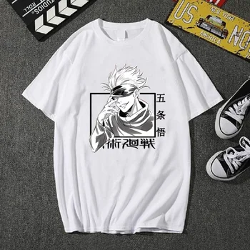 Jujutsu Kaisen Anime T-shirt Uniex Okrúhlym Výstrihom, Krátky Rukáv Bežné