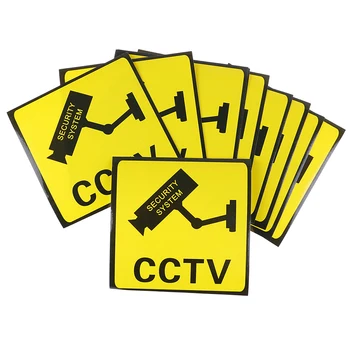 10Pcs CCTV kamerový Bezpečnostné Kamery, Alarm Nálepky Varovné Príznaky
