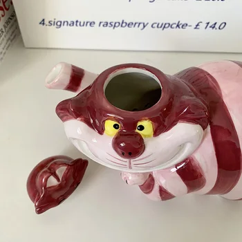 Disney Classic Cartoon Alenka v ríši Divov Akcie Obrázok Bábiky Keramiky Kanvica Roztomilý Cheshire Cat Obrázok Bábiky Kanvica Darček Dievčatá