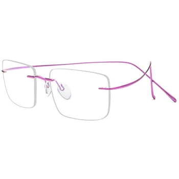Bez obrúčok Muž IP elektrolyticky pokrývajú Ultra Ľahké Čistý B Titanium Frameless Rxable Predstavenie Optické Rám Sklá Okuliarov, Rámov Oculos