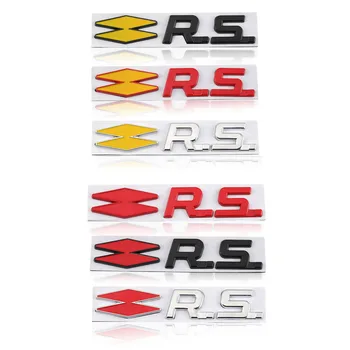 RS Logo Auto Nálepky pre Renault GT Sport Clio Scénické Megane Koleos Arkana Espace Safrane Vel Satis Laguna Logan Sandero Styling