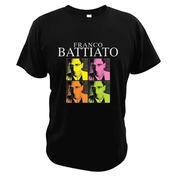 Franco Battiato T Shirt Pre Mužov, Progresívny Rock Celebrative Pamätné Rip T-Shirts Lete Premium Bavlna Top EÚ Veľkosť