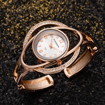 CANSNOW Relogio Feminino Módne Zlaté Hodinky Ženy Náramok Náramok Luxusné Hodinky z Nerezovej Ocele Dámske Náramkové hodinky Žena Hodiny