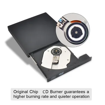 Nový Univerzálny Externý USB disk DVD Optická Jednotka 24X CD Prehrávač Rekordér pre PC, Notebook