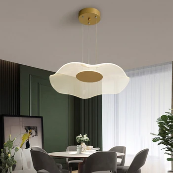 Biewalk Moderné Jednoduché Kreatívne Lotus Luster Obývacia Izba Štúdia Spálňa Gold A Black LED Interiérové Dekorácie, Lampy