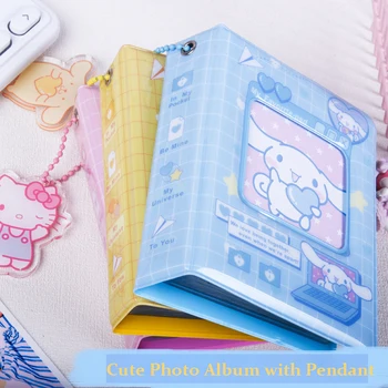 Sanrioed Anime Hello Kitty Fotoalbum Kawaii Kuromi Pompompurin Držiteľa Karty Karikatúra Roztomilý Photocard Binder Obrázok Skladovanie Knihy