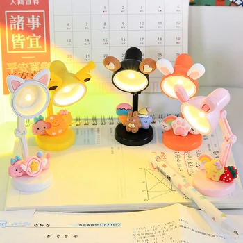 Mini LED Skladanie Lampu, Králik Ucho Tabuľka Stolná Lampa na Čítanie Knihy Nočné Osvetlenie Domova Atmosféru Lampa stolná Lampa domček pre bábiky