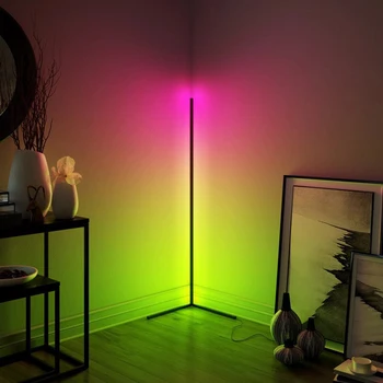 RGB Farebné Podlahy Lampa LED Poschodí Lampa RGB APP Riadenie Atmosféru Spálne USB Stojan Domov Osvetlenie APP Control