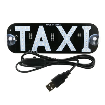 1pc 12V LED Auto Taxi Kabíny Indikátor Energie Čelné sklo Prihlásiť Lampa USB Kábel s vypínačom Signál Lampa
