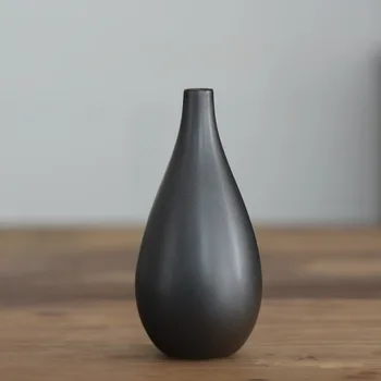 Keramická Váza Malá Čierna Jednoduché Kreatívne Moderné Nordic Vázy Ozdoby, Bytové Doplnky, Keramické Ozdoby