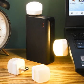 USB Konektor Mini Lampa Nočné Svetlo LED Ochrana Očí Svetla na Čítanie, Počítač, Mobilné energetické Nabíjanie Malé Nočné Lampy, písací Stôl Osvetlenie