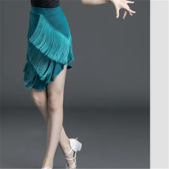 2021 Nové Latinské Tanečné Šaty Praxi Oblečenie, Detský Letný Krátky Rukáv Dievčatá Tanečnej Súťaže Výkon Oblečenie