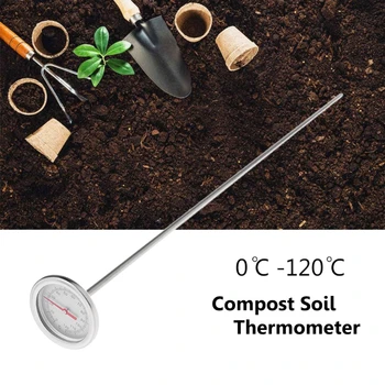 50 cm Premium Nehrdzavejúcej Ocele Kompost, Pôda Teplomer Záhrada Dvore 0℃-120℃
