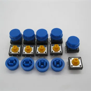 25PCS B3F-4055 Hmatové Dotknite sa Tlačidla Prepnúť Momentálny 12*12*7.3 MM takt Mikro spínač tlačidlo +25PCS modrej farby Takt Spp