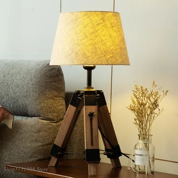 Nordic tripot stojacie Lampy Drevo, Textílie, Tienidlo Statív Stojace Lampy, ktoré moderná Obývacia Izba, Spálňa Domova svietidlá