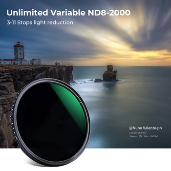 K&F Koncept ND8-ND2000 ND Filter na objektív Kamery Premennej Neutrálnej Hustoty s Multi-Odolný Náter 37/40.5/55/67/72/77/82mm