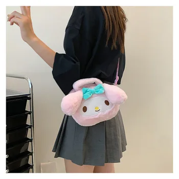 18 cm Anime Cinnamoroll Kuromi Moje Melódie Plyšové Taška cez Rameno Kawaii Roztomilé a Sladké Iny program Messenger Taška Batoh Deti Darček k Narodeninám