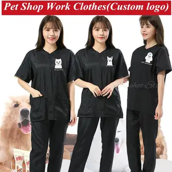 2021 Nové Pet Shop Kozmetika Pracovné Odevy Pet Strihanie A Kúpanie Šaty Anti-statické Nepremokavé Priedušná S/M/L/XL/2XL/3XL G0302