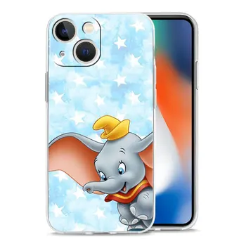 Karikatúra Roztomilý Dumbo Telefón puzdro Pre iPhone 14 13 11 12 Pro Max X XR XS 7 8 Plus SE Transparentné Mäkké Silikónové Krytie Fundas Coque