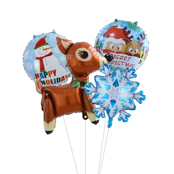 1Set Nový Vianočný Stromček Santa Claus Snehuliak Fóliový Balón Vianočné Dekorácie Pre Domov Nové Rokov Navidad Strany Hélium Balons 2023