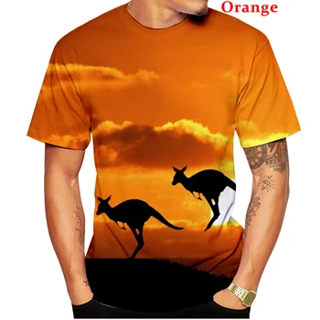 Jungle wildlife Zviera klokan 3d Vytlačené T-shirt pre Mužov