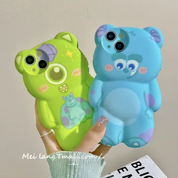 Nové DOPLNKY, 3D Roztomilé Sladké zmrzlina Medveď Telefón Prípade IPhone13 Pro Max 12 11 X XR XS Max Silikónové Mäkké Ochranný Zadný Kryt Plášťa