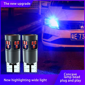 ASLENT 2ks W5W Svetlé LED T10 LED Žiarovka 18 SMD 2016 Interiéru Vozidla Svetlo 186 194 12V 6000K-Biele modré Strane Chrbta Svetlá Červená