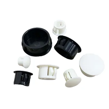 10Pcs Black/White Nylon Kolo Snap-on Plug 6 mm 8 mm 10 mm-30 mm Plastové Krytky otvorov Rezanie koncovky Tesnenie Zátka