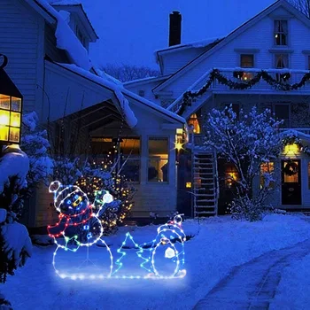 2022 HOT Zábavné Animované guľovačku Aktívne Svetlo String Rám Vianočné Dekorácie Vonkajšie Záhradné Snehu Žiariace Dekoratívne Prihlásiť