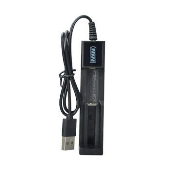 1 Slot pre Smart USB Chargering Univerzálna Nabíjačka pre Nabíjateľné Lítiové Batérie, Nabíjačky 18650 26650 14500 17670