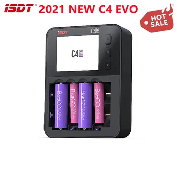 2021 Nové ISDT C4 EVO Inteligentné Nabíjačky Batérií Typu C QC3.0 Výstup pre AA AAA Li-ion Batéria IPS Displej a Požiarnej Prevencie