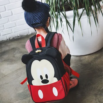 Karikatúr Disney Mickey Mouse Dieťa Batoh 3D 3-6 Rokov, Deti Batohy Mš Minnie Aktovka Predškolského Školské tašky