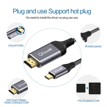 Typec HDMI Kompatibilné Pre Macbook Huawei Mate 30 Usb C, Hdmi, Usb, C, Hdmi Kábel 4k Typu C, Hdmi Thunderbolt Adaptér 3