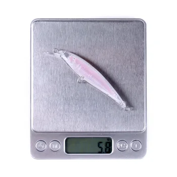 HENGJIA 20pcs 9 cm 5.8 g Nevyfarbené Potápanie Minnow Lákať Orgánov Umelé Wobbler Prázdne Transparentné Hrkajúce Rybárske Návnady Model